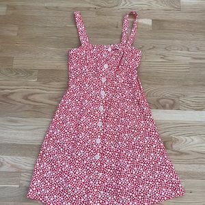 Sezane Red Floral Sundress - Size 36 EUR / Small